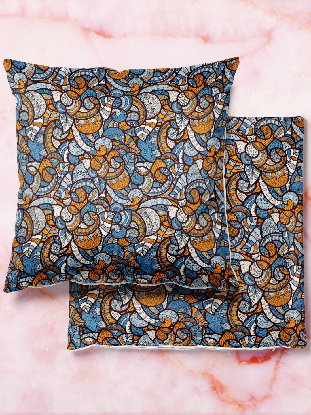 

ArtzFolio Multicoloured Set of 2 Square Cushion Covers, Multi