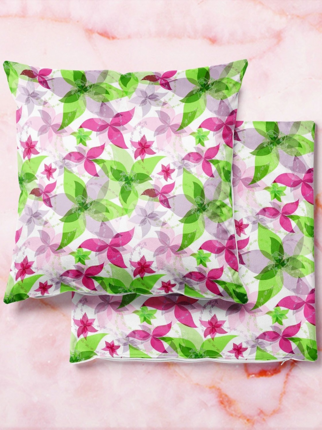 

ArtzFolio Multicoloured Set of 2 Velvet Square Cushion Covers, Multi