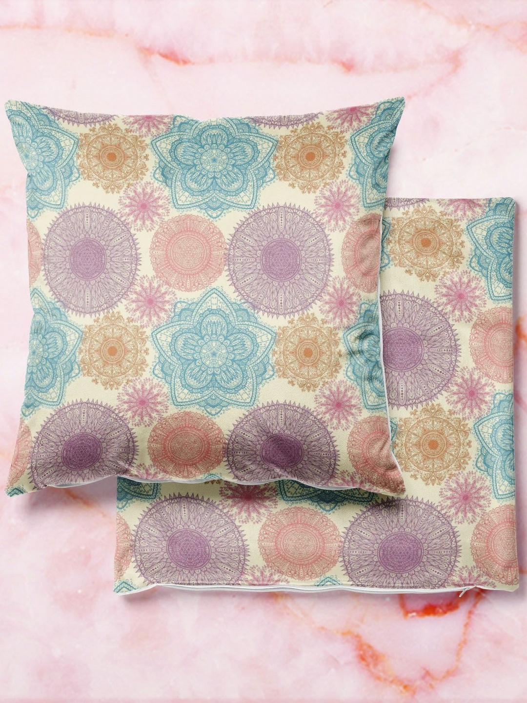 

ArtzFolio Multicoloured Set of 2 Square Cushion Covers, Multi