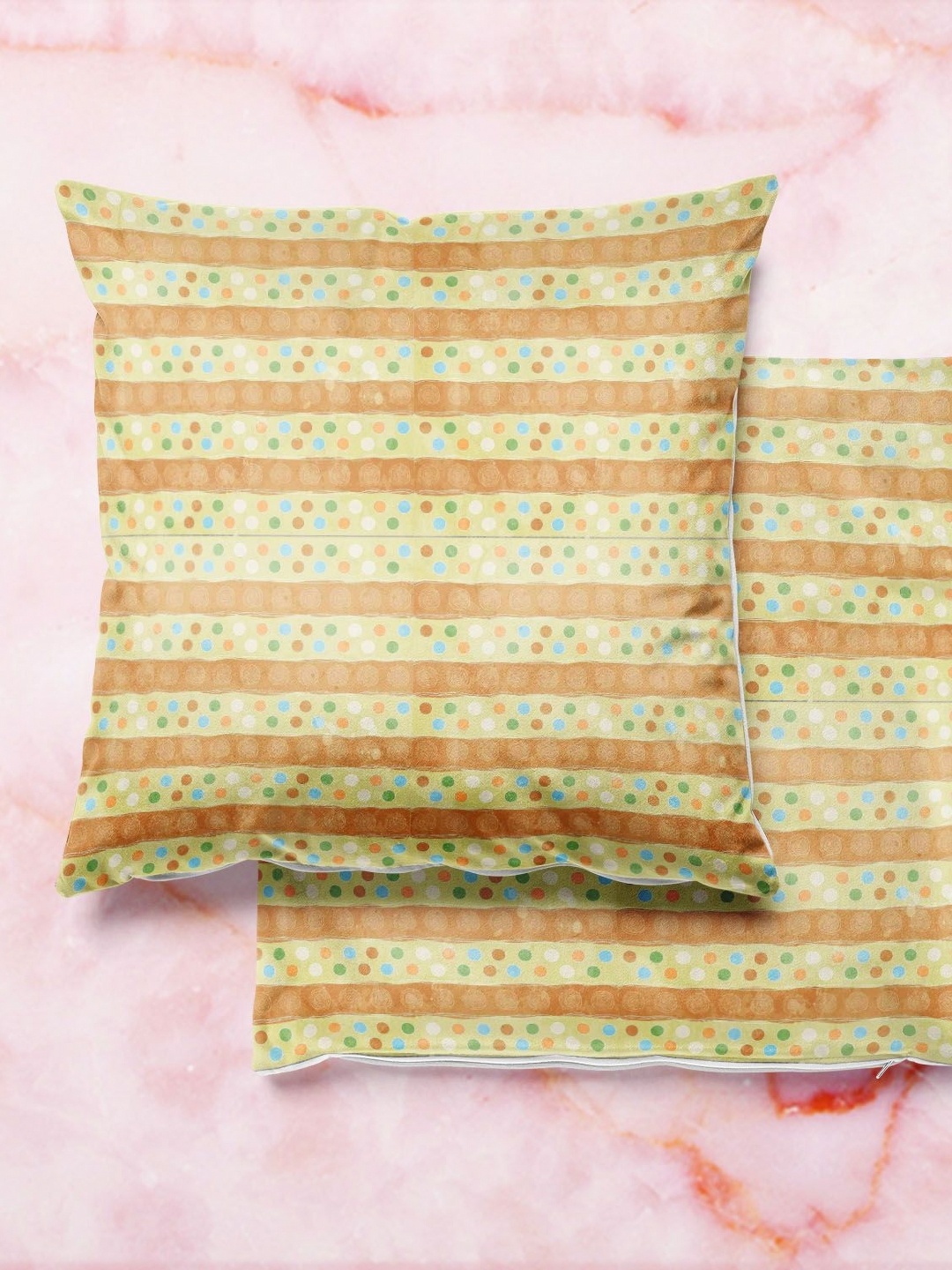 

ArtzFolio Multicoloured Set of 2 Velvet Square Cushion Covers, Multi