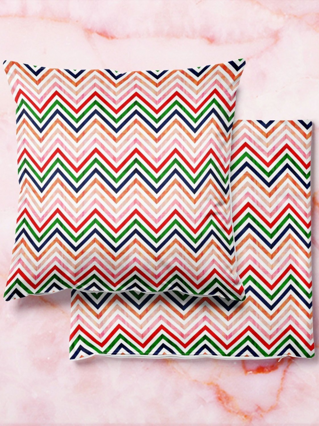 

ArtzFolio Multicoloured Set of 2 Square Cushion Covers, Multi