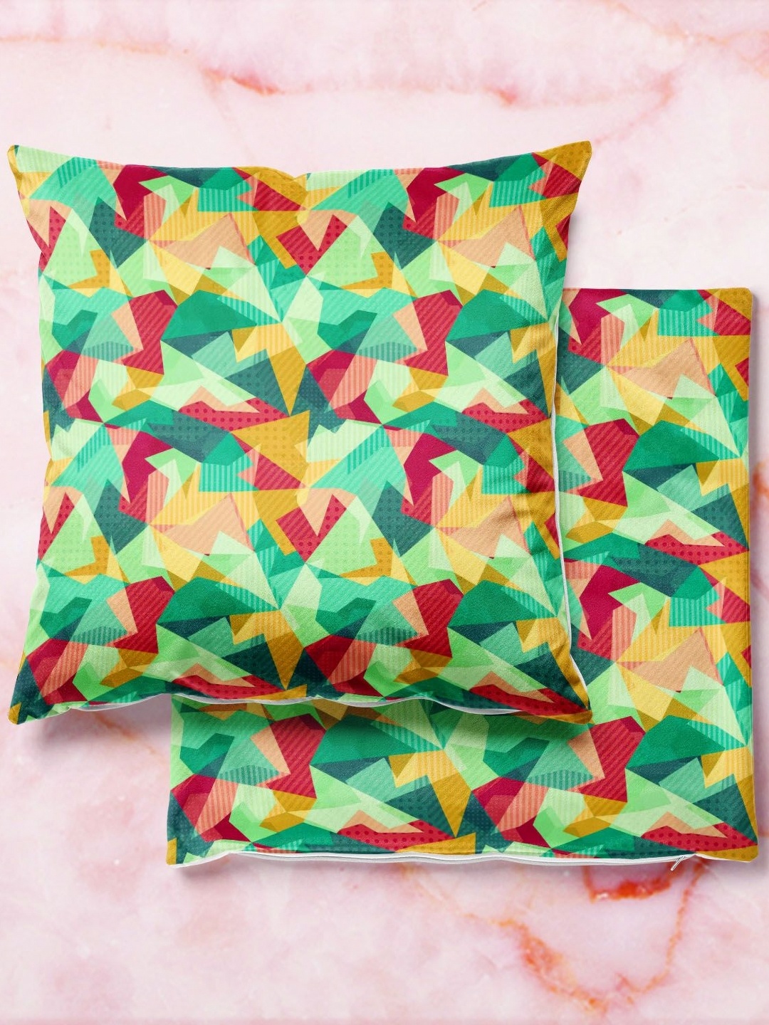 

ArtzFolio Multicoloured Set of 2 Square Cushion Covers, Multi