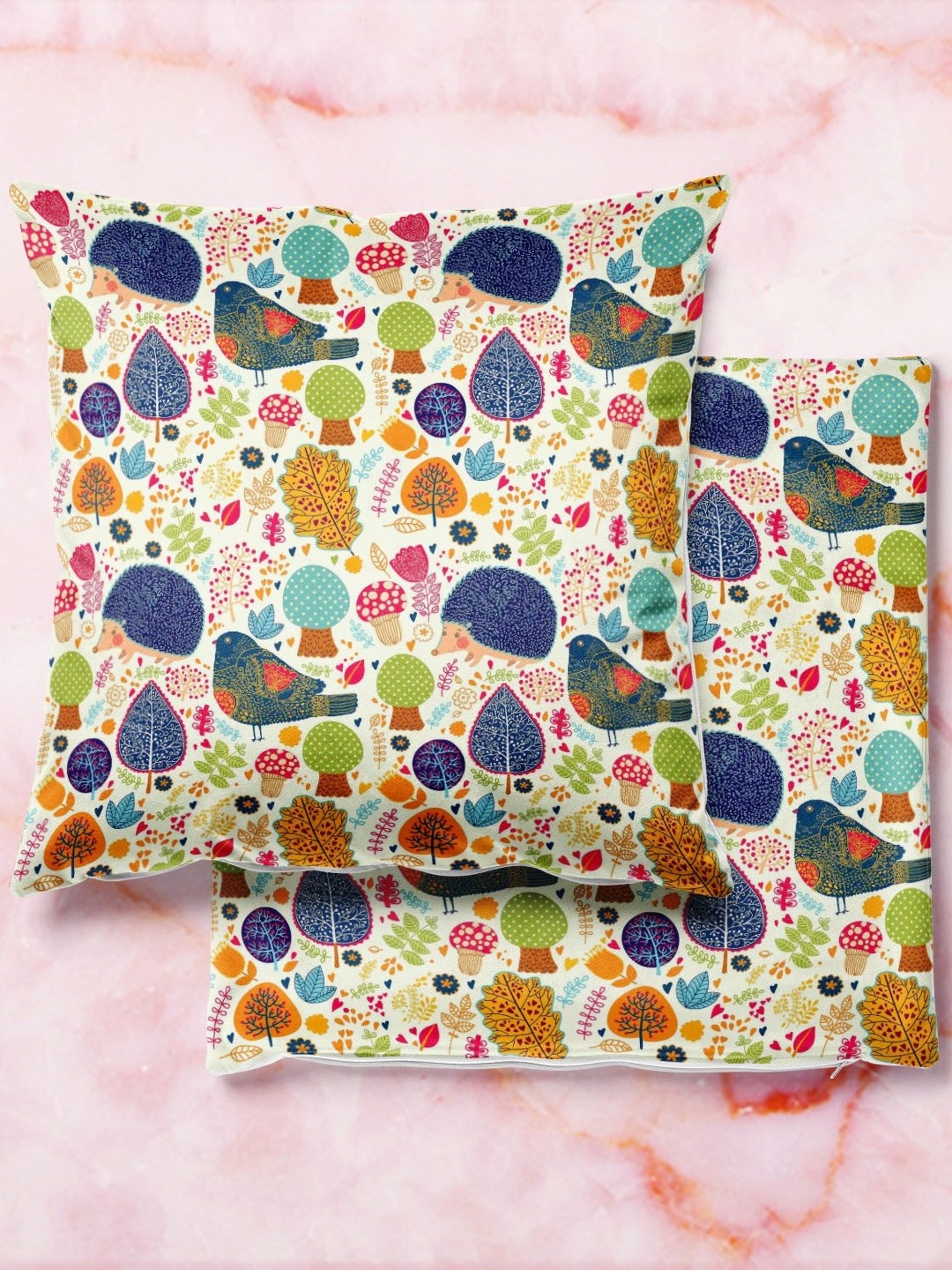 

ArtzFolio Multicoloured Set of 2 Velvet Square Cushion Covers, Multi