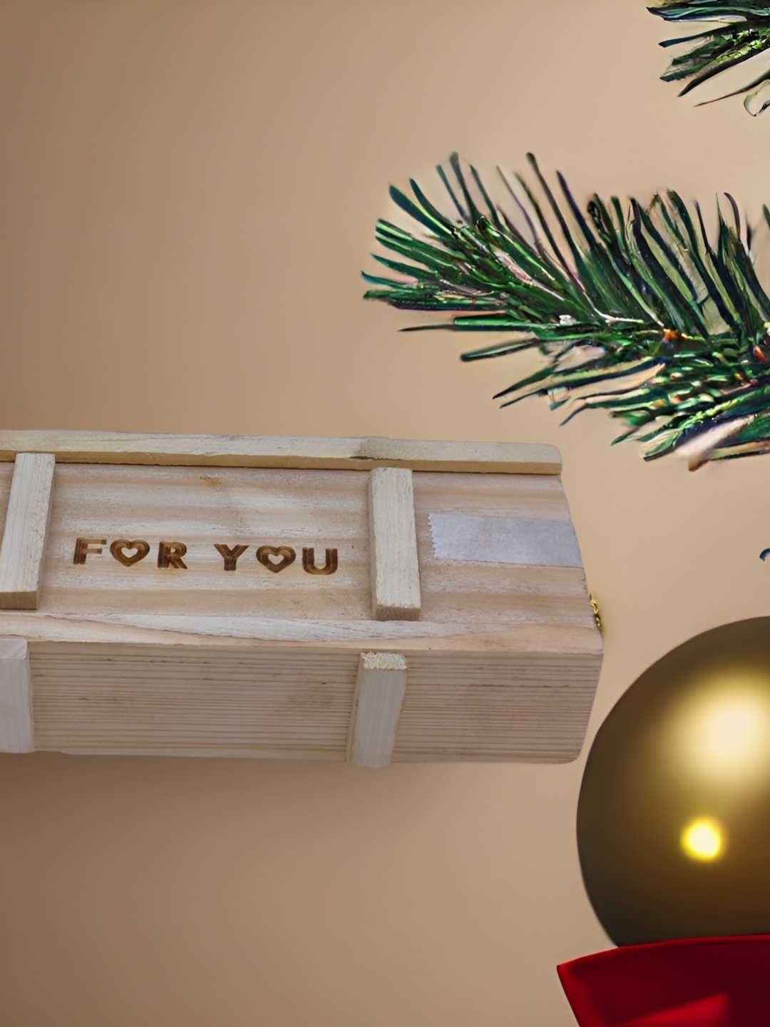 

Buyist Beige Printed Wooden Gift Box set