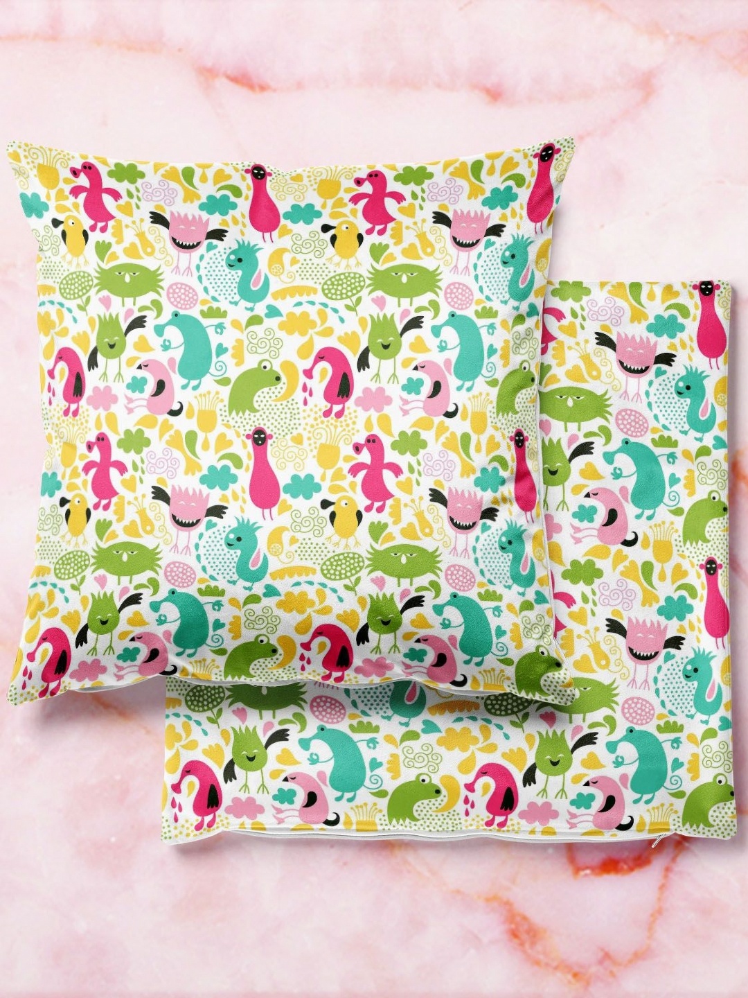 

ArtzFolio Multicoloured Set of 2 Velvet Square Cushion Covers, Multi