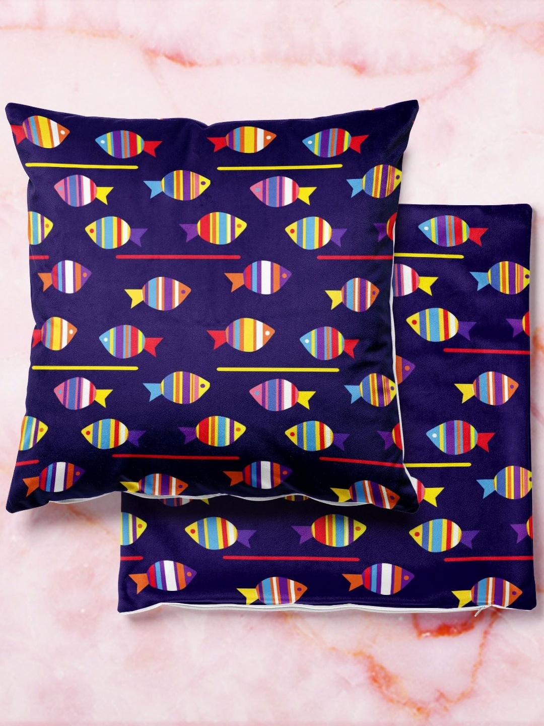 

ArtzFolio Multicoloured Set of 2 Square Cushion Covers, Multi