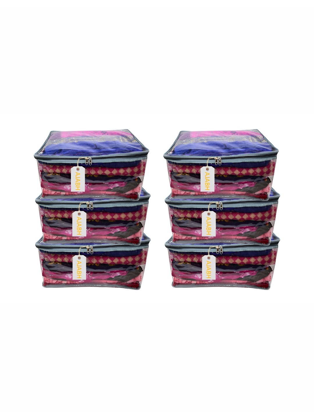 

Ajabh Silver Toned & Transparent 6 Pieces Multi-Utility Organisers
