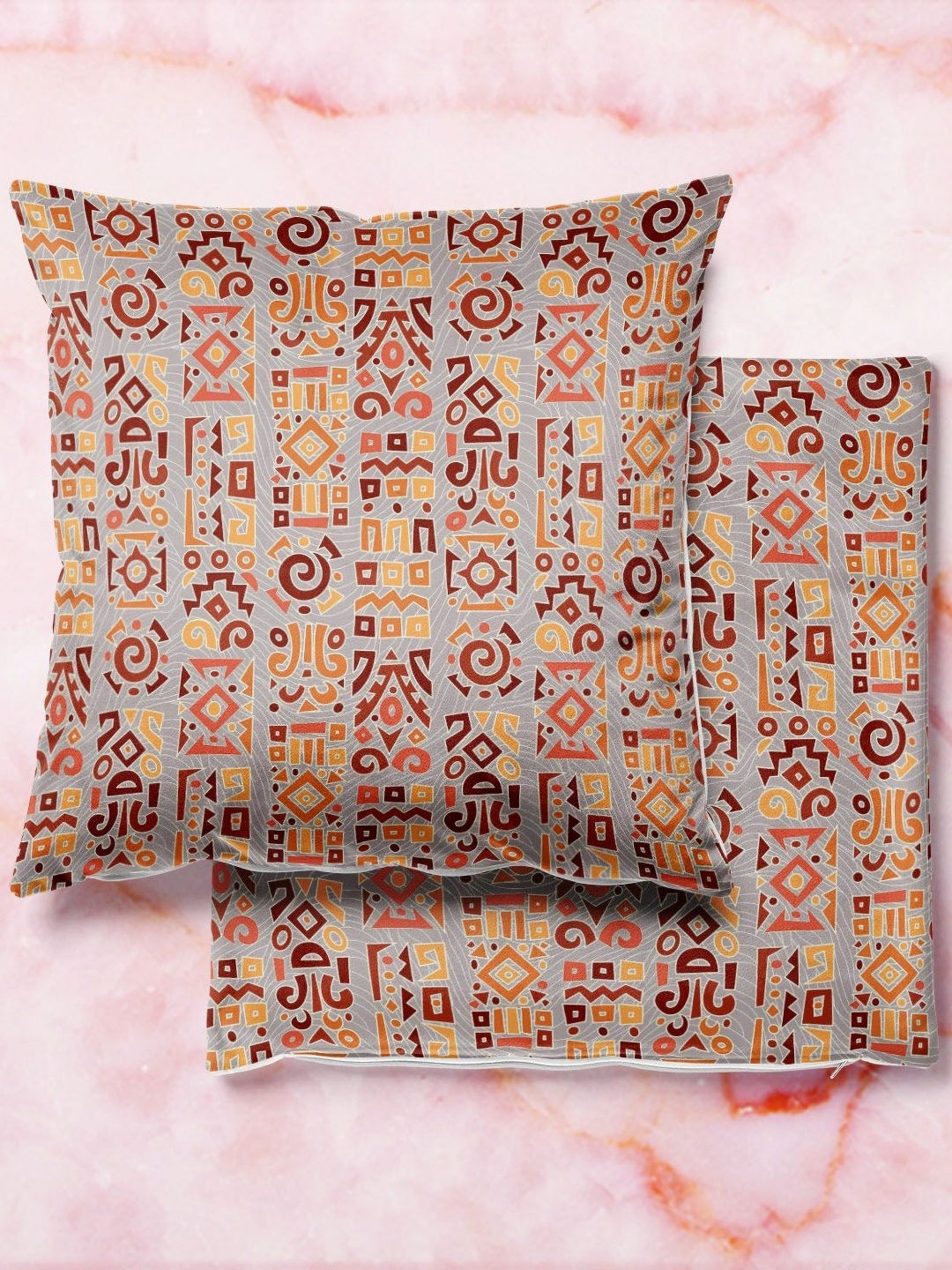 

ArtzFolio Multicoloured Set of 2 Square Cushion Covers, Multi