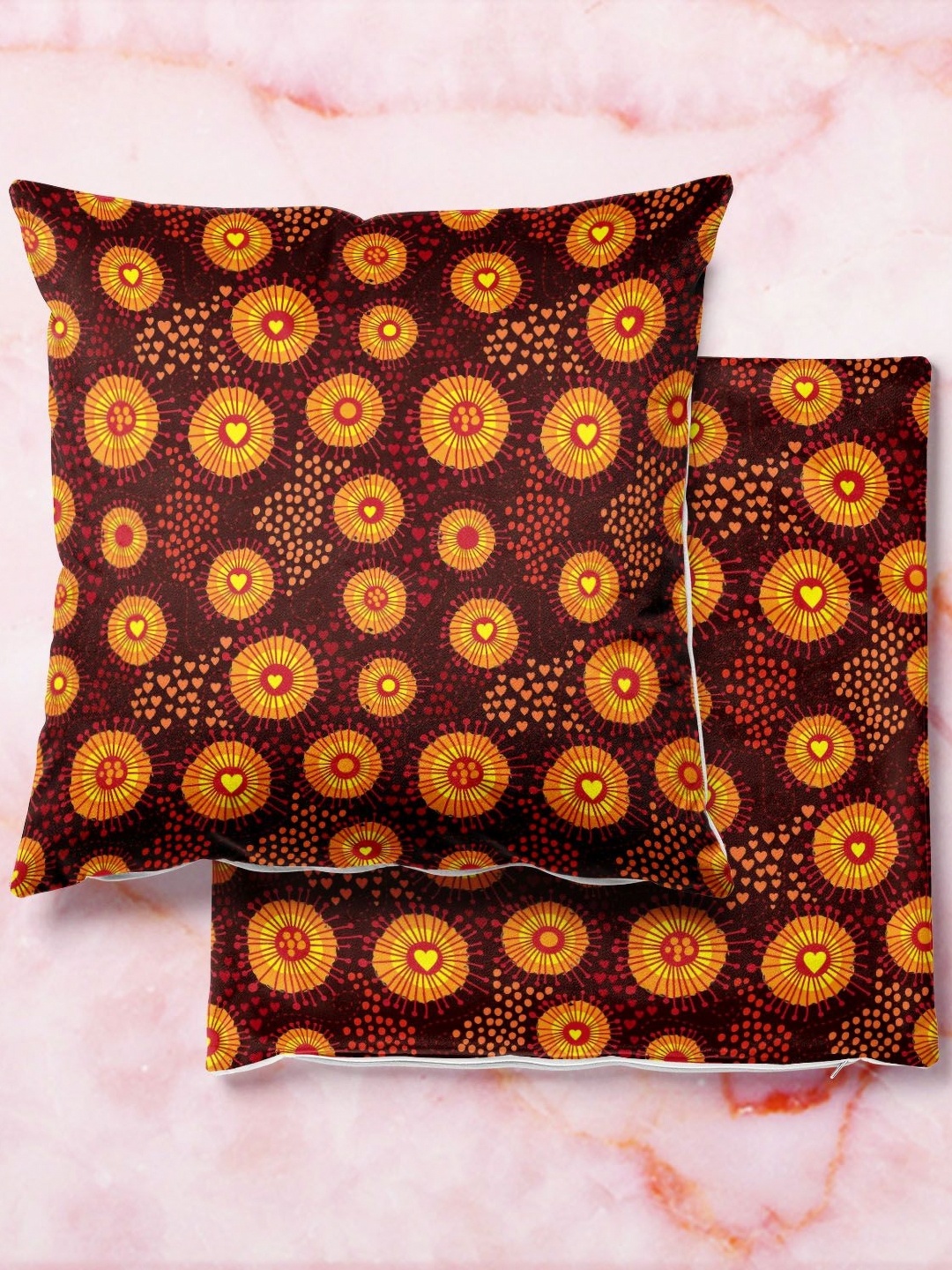 

ArtzFolio Multicoloured Set of 2 Square Cushion Covers, Multi