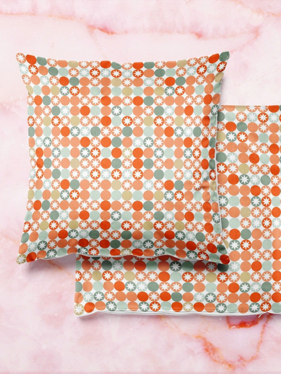 

ArtzFolio Multicoloured Set of 2 Square Cushion Covers, Multi