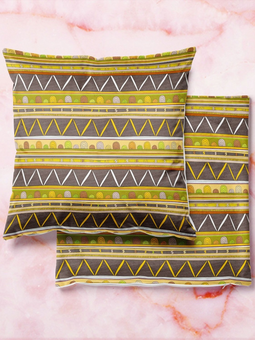 

ArtzFolio Multicoloured Set of 2 Square Cushion Covers, Multi