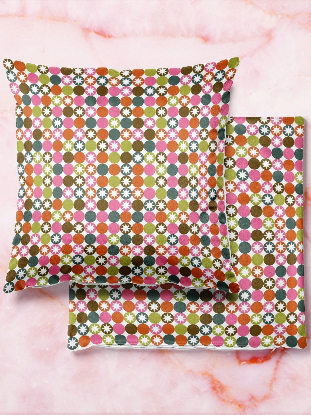 

ArtzFolio Multicoloured Set of 2 Square Cushion Covers, Multi