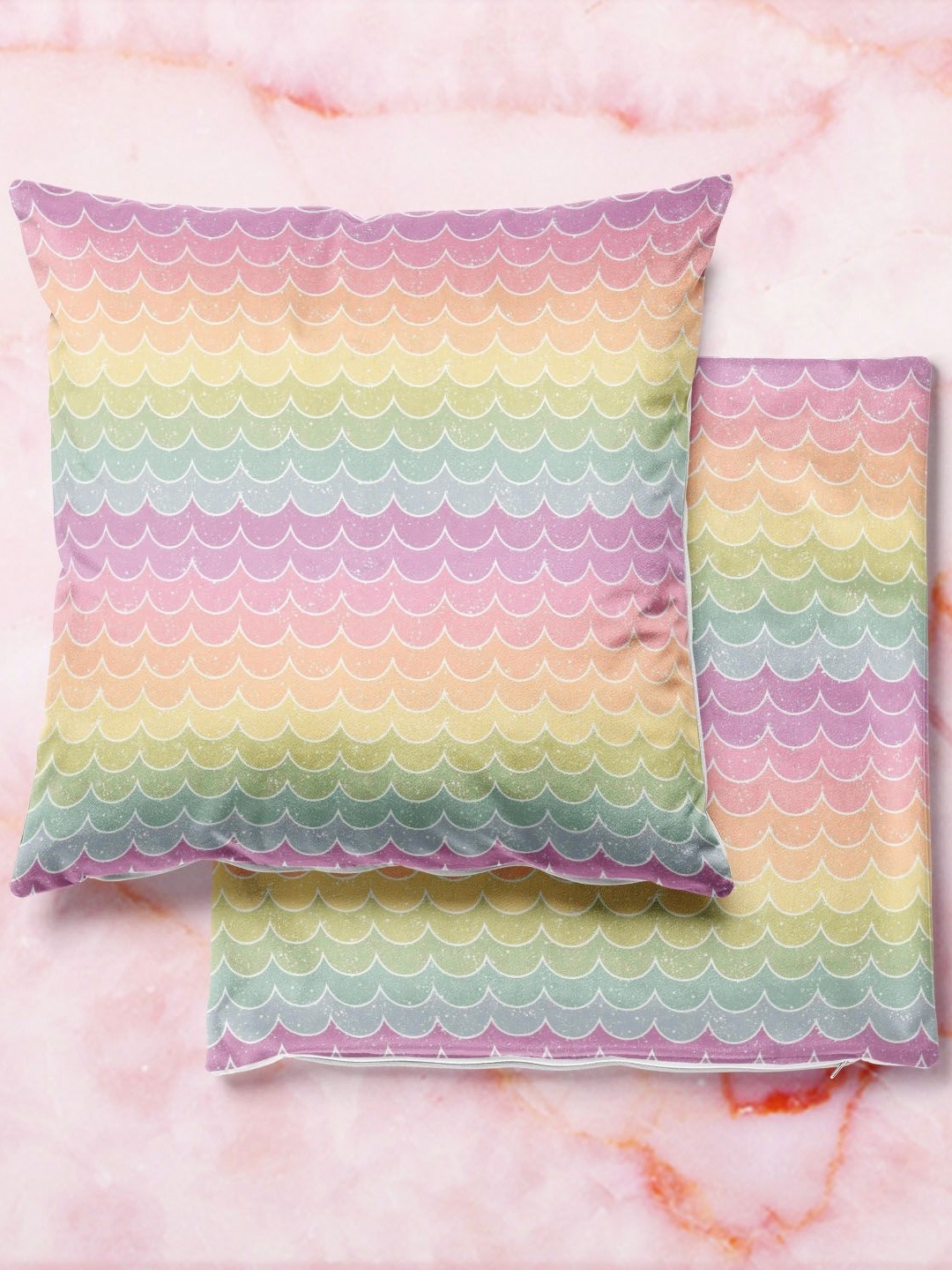 

ArtzFolio Multicoloured Set of 2 Square Cushion Covers, Multi