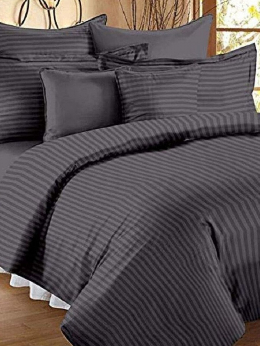 

Bedbathandbliss White 300 TC King Bedsheet with 2 Pillow Covers
