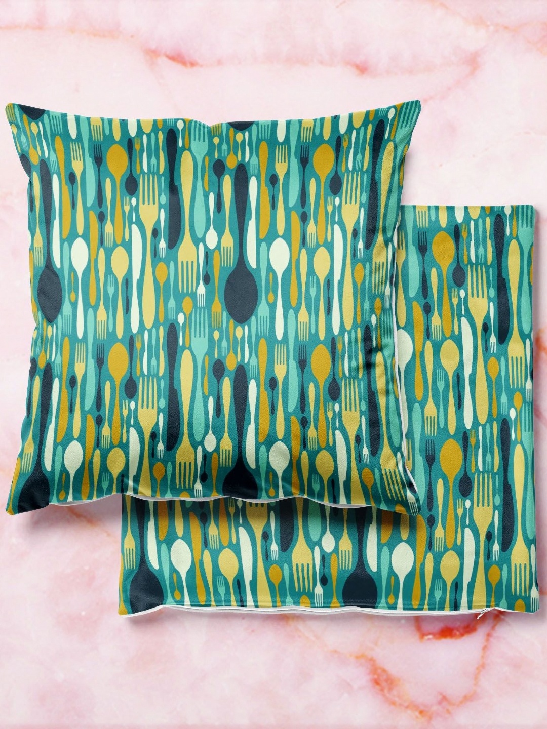 

ArtzFolio Multicoloured Set of 2 Square Cushion Covers, Multi