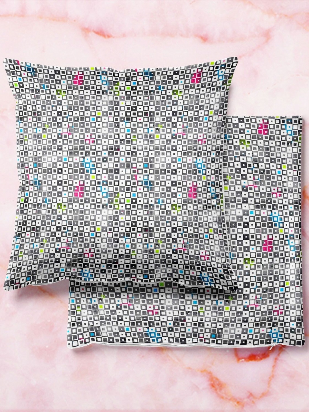 

ArtzFolio Multicoloured Set of 2 Velvet Square Cushion Covers, Multi