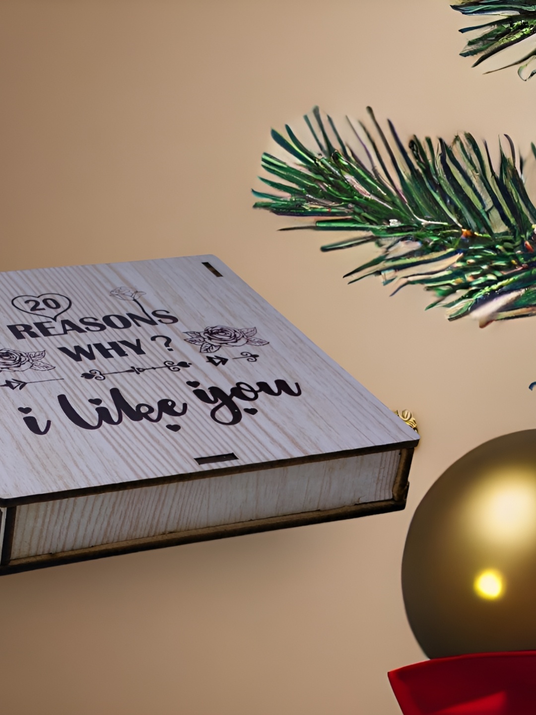 

Buyist Beige Printed Wooden Home Gift Set