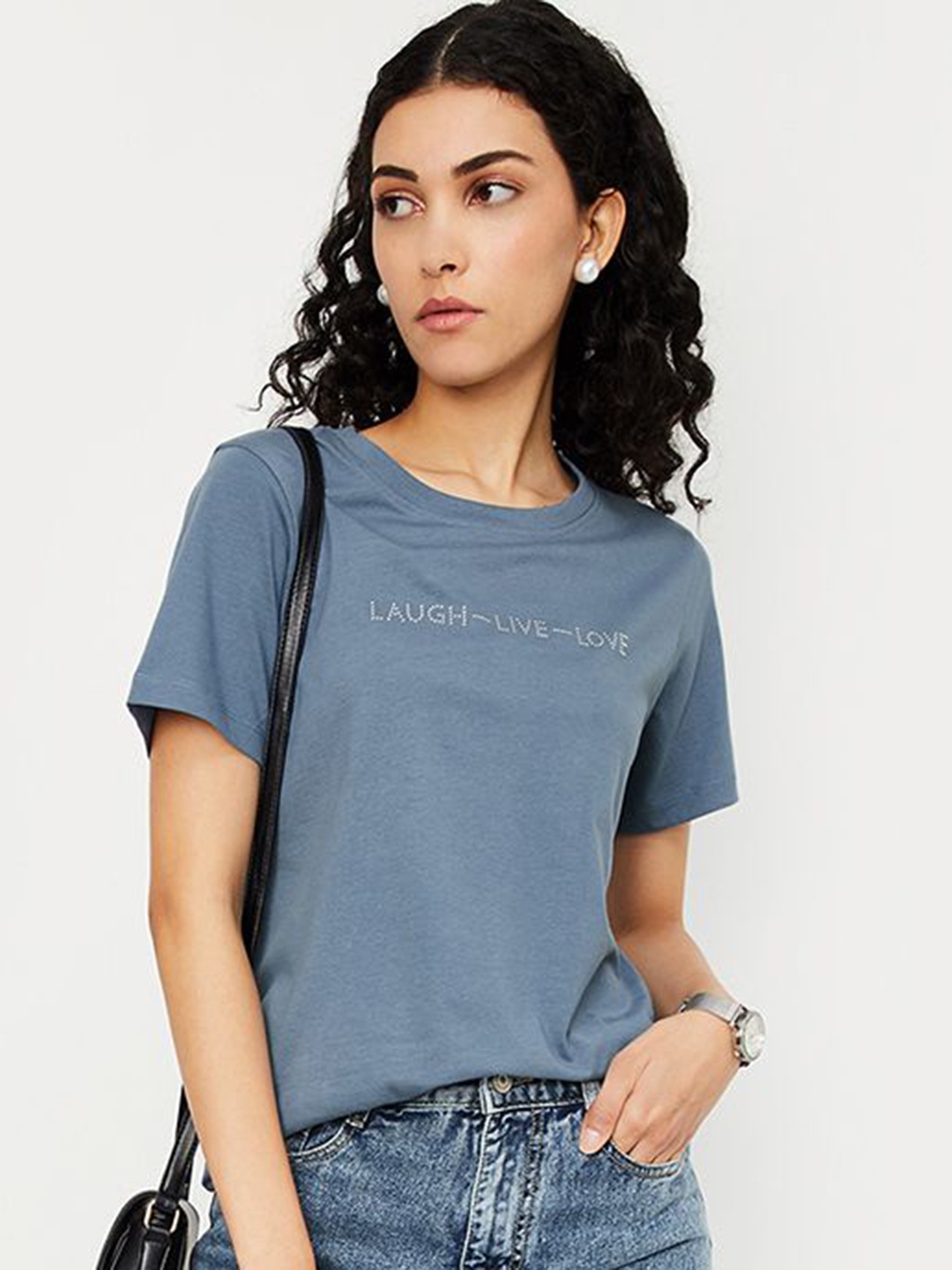 

max Women Pockets T-shirt, Green