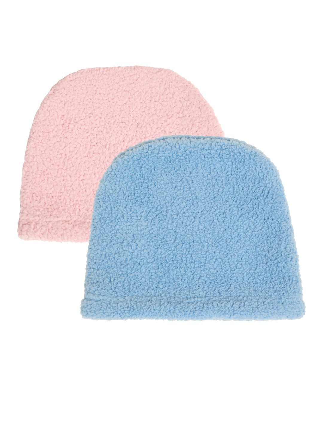 

KLOTTHE Pack Of 2 Wollen Beanie Caps, Blue