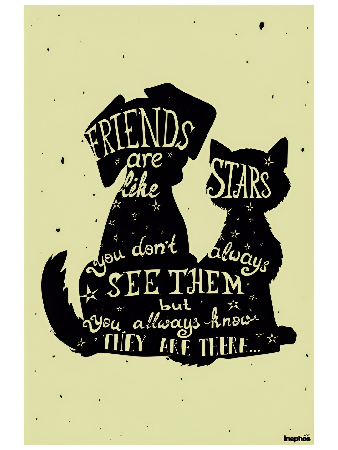 

Inephos Yellow & Black Paper Creative Artwork Wall Poster