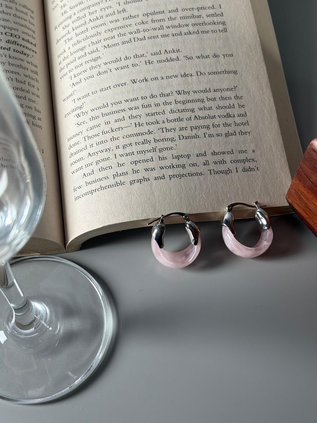 

Niska Contemporary Hoop Earrings, Pink