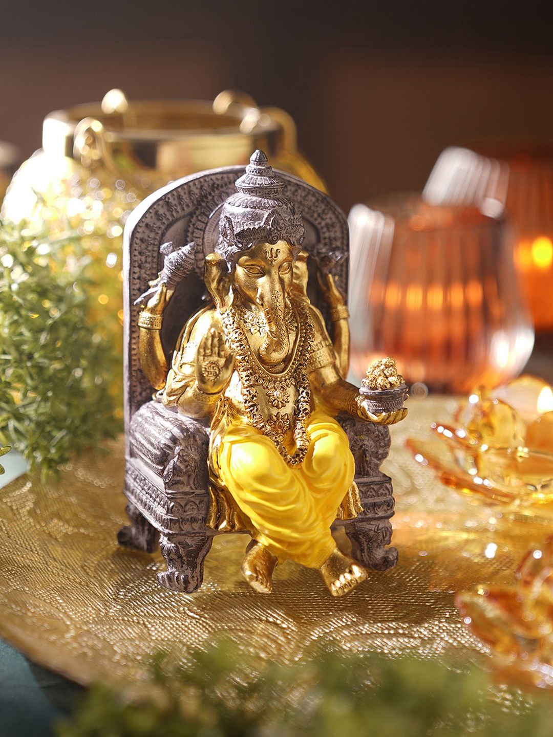 

Pure Home and Living Yellow Religious Idol Showpiece