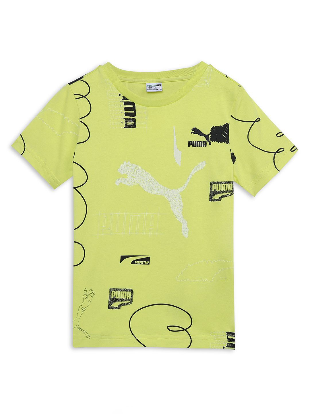 

Puma Classic Brand Love Boys All-Over-Print T-Shirt, Green