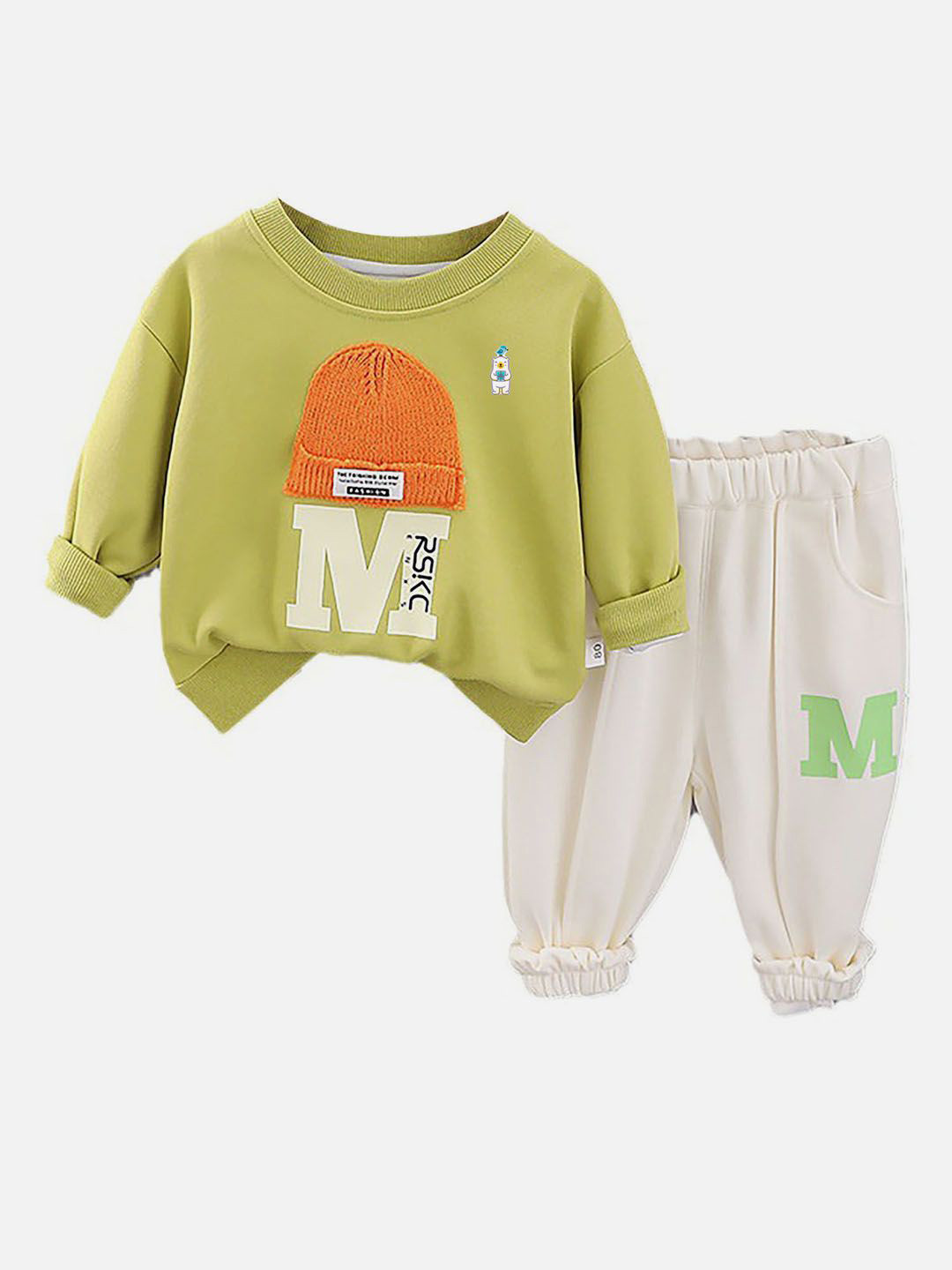 

Little Surprise Box LLP Kids Printed T-shirt With Joggers, Green