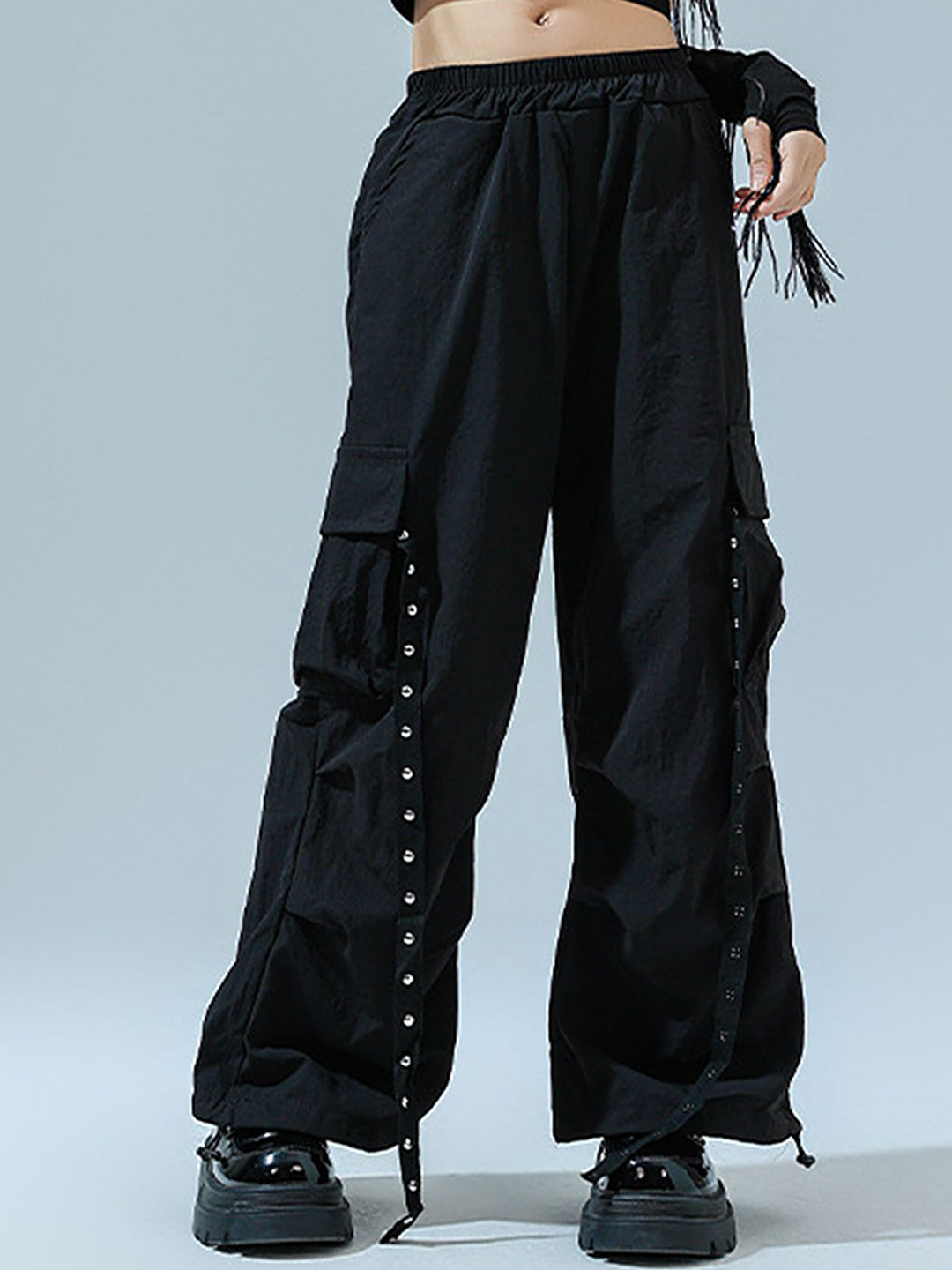 

LULU & SKY Girls Straight Fit Trousers, Black