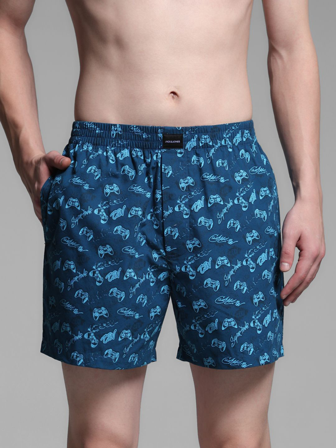 

Jack & Jones Printed Pure Cotton Boxers 9008067001, Blue
