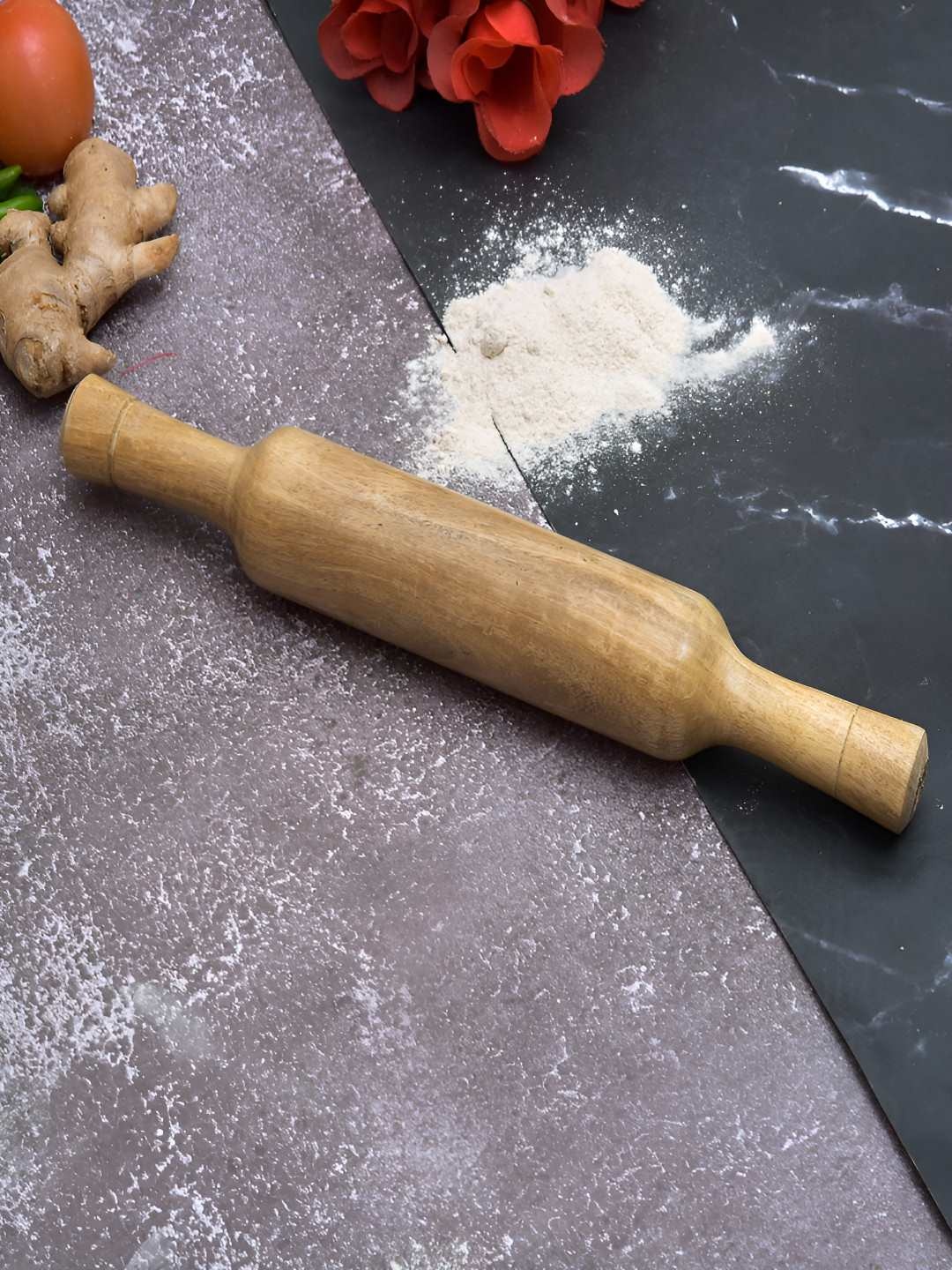 

oggn Brown Wooden Rolling Pin