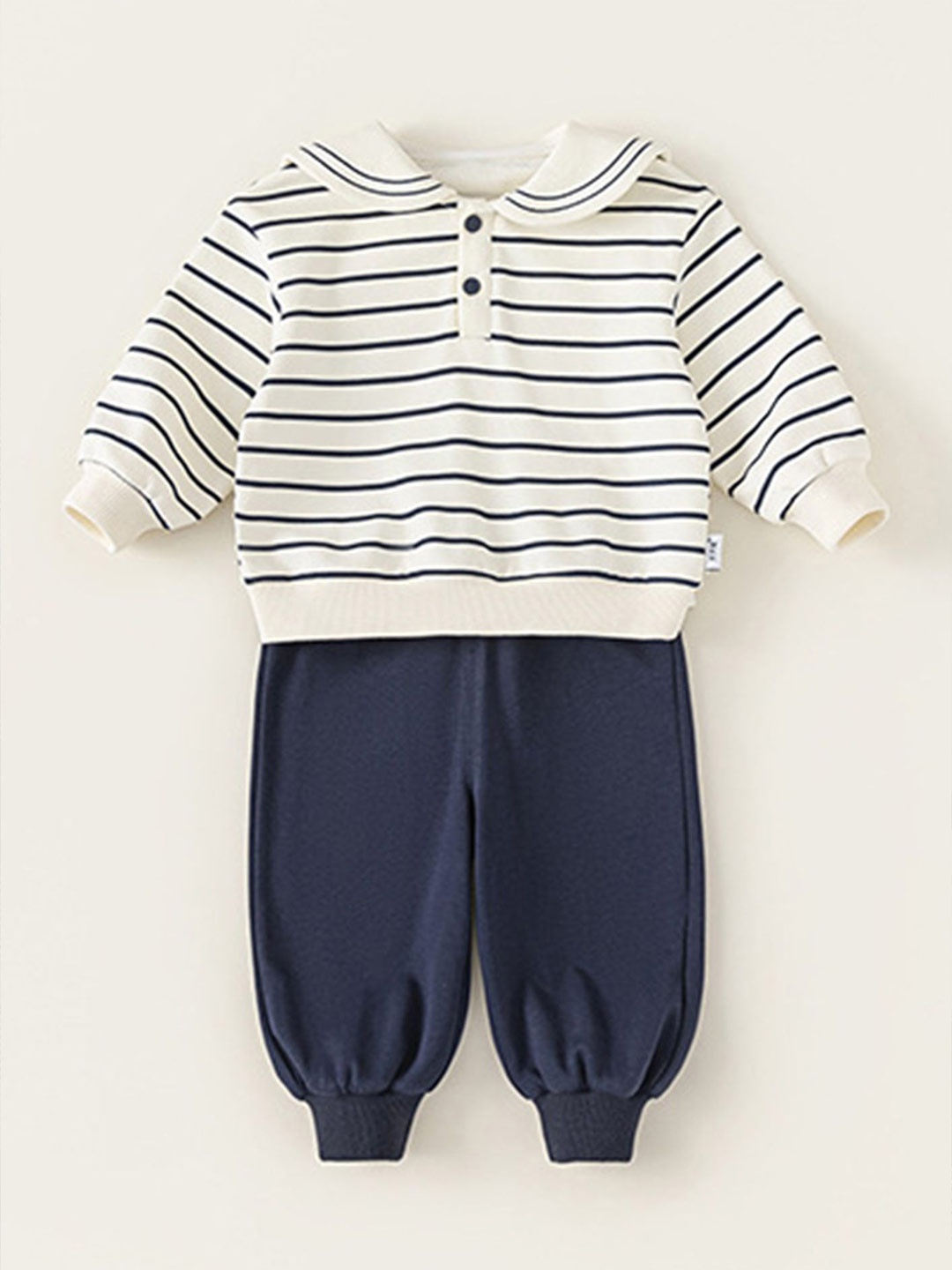 

LULU & SKY Boys Striped T-shirt, White