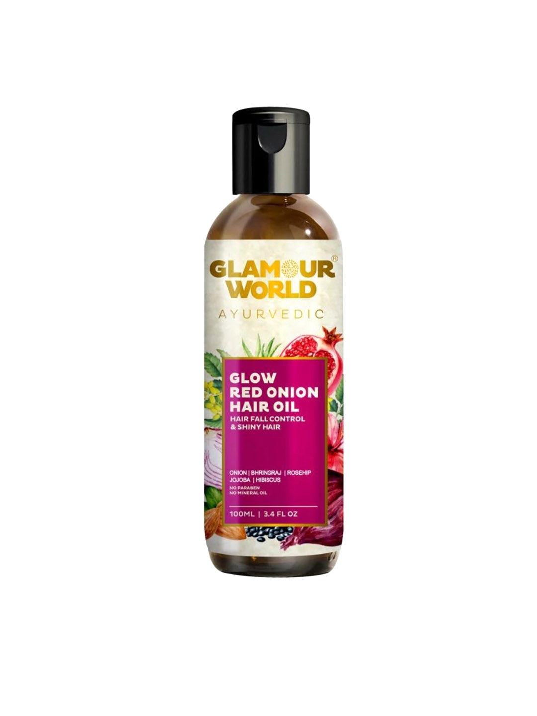 

Glamour World Ayurvedic Glow Red Onion Hair Oil- 100 ml, Transparent
