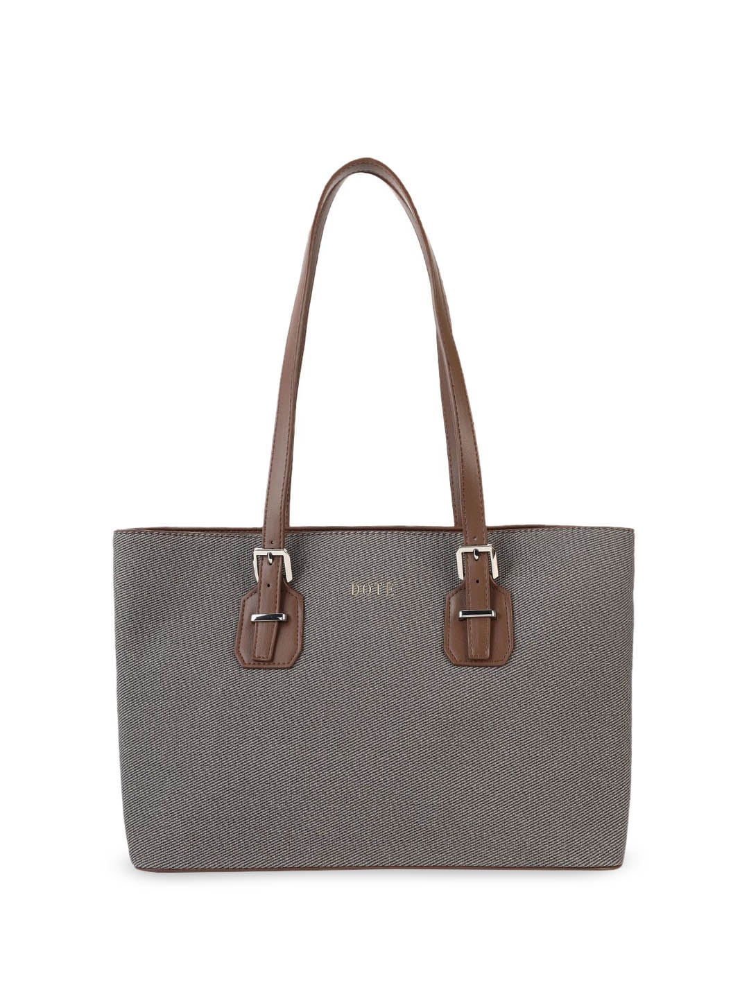 

DOTE PU Structured Tote Bag, Grey
