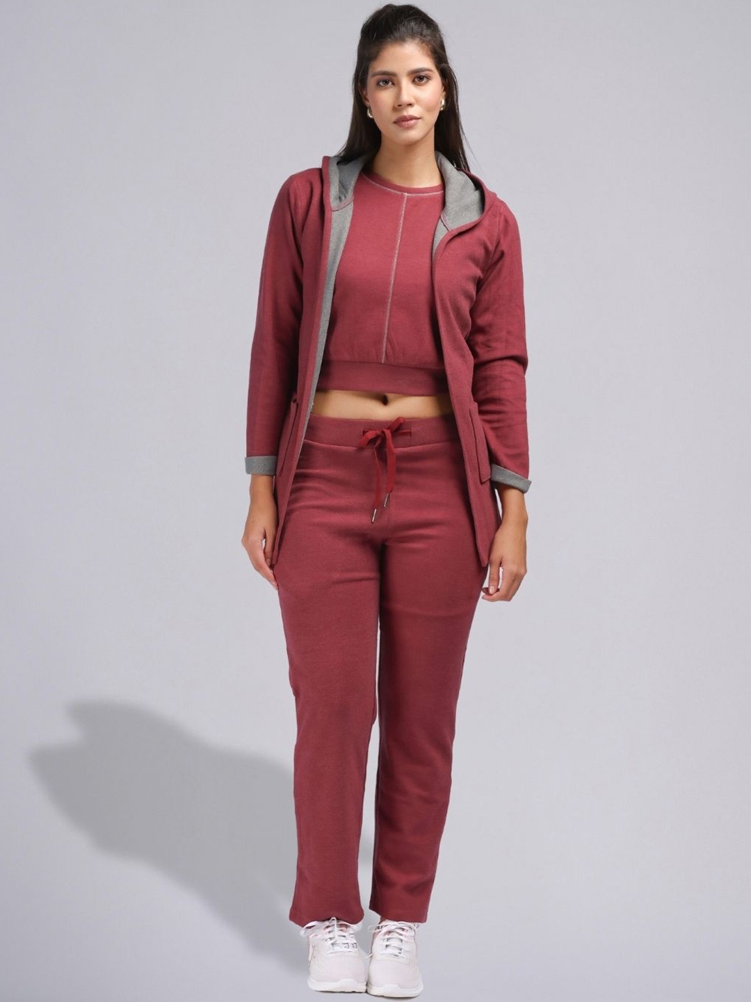 

PUREMIST Round Neck Sports Tracksuits, Purple