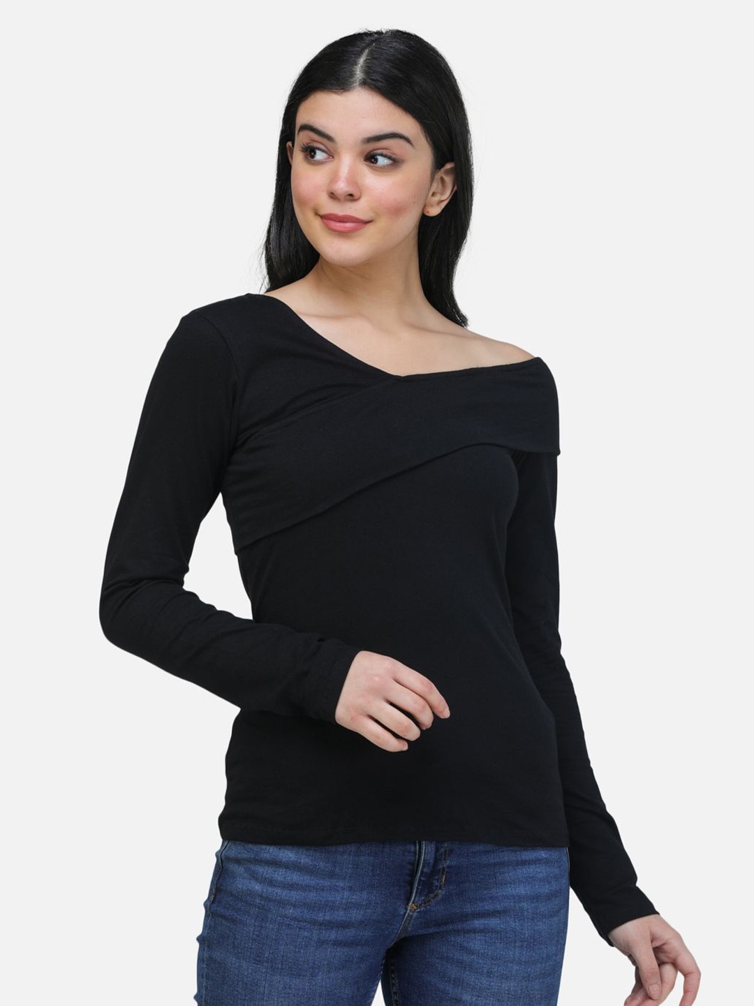 

BAESD One Shoulder Top, Black