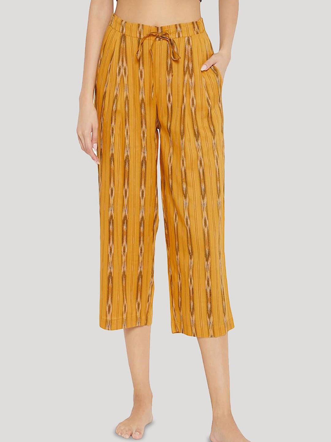

Style Shoes Women Printed Mid-Rise Lounge Pants, Yellow