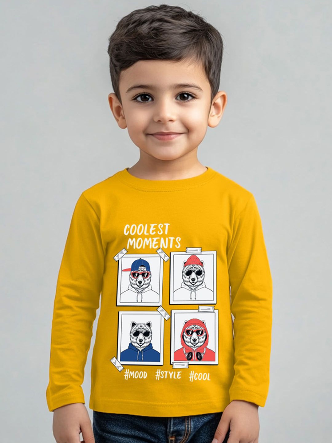 

Nauti Nati Boys Printed Bio Finish T-shirt, Yellow