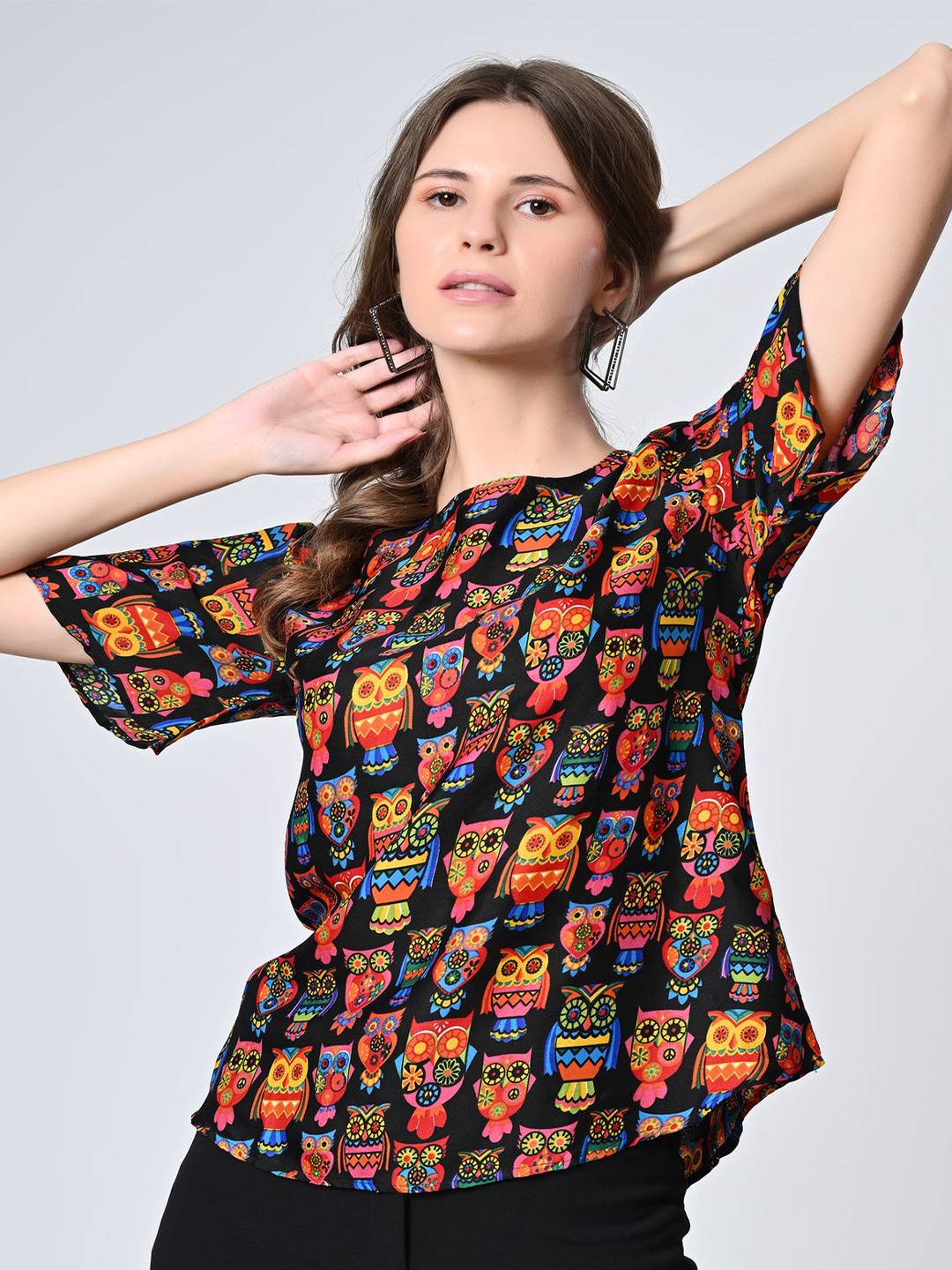 

VAPPSYAM Women Printed Top, Multi