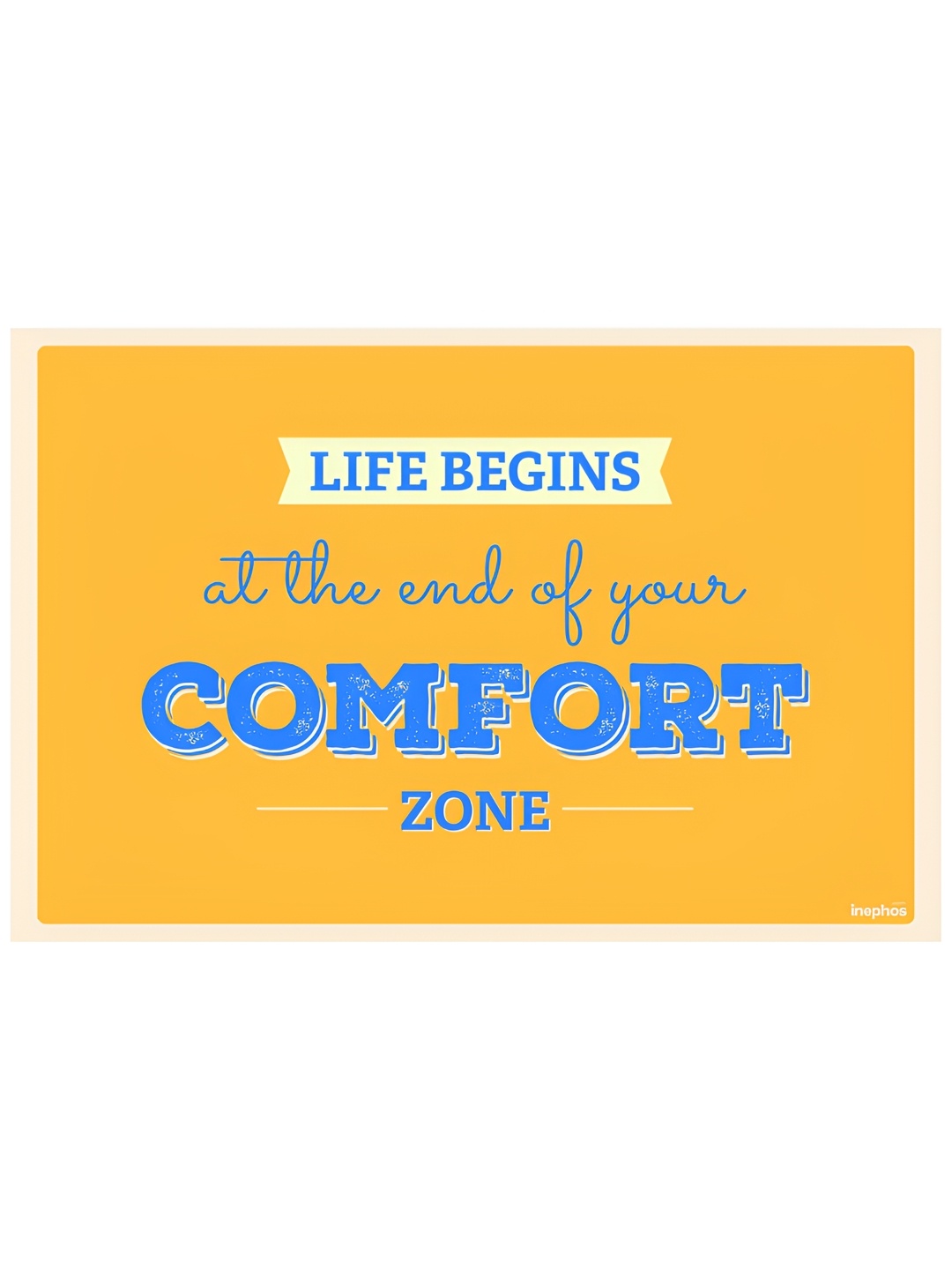 

Inephos Yellow & Blue Quote Printed Wall Poster