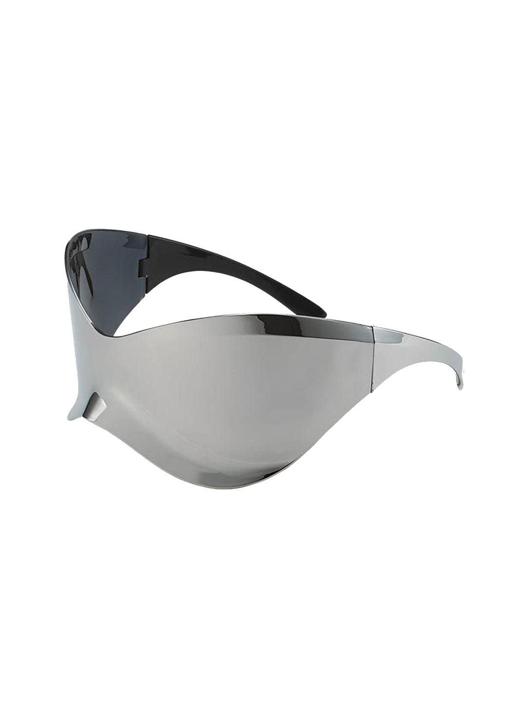 

Project Shades Unisex Oversized Sunglasses with UV Protected Lens, Silver