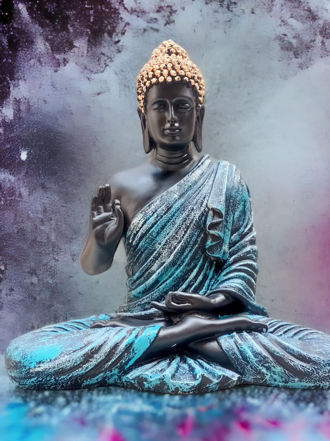 

Vrinban International Blue & Black Buddha Idol Showpiece