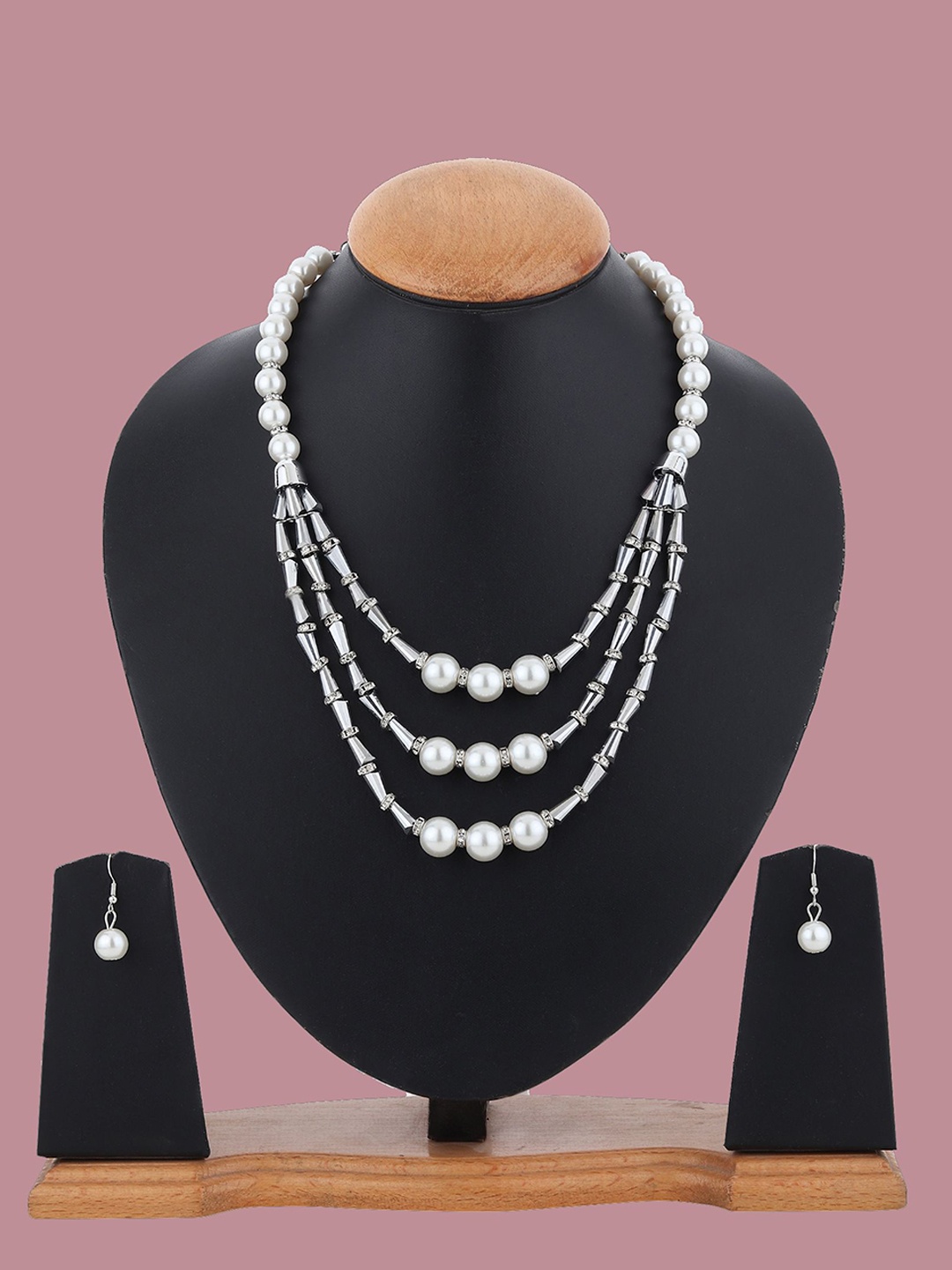 

RHOSYN Pearl Moti Mala Necklace, White