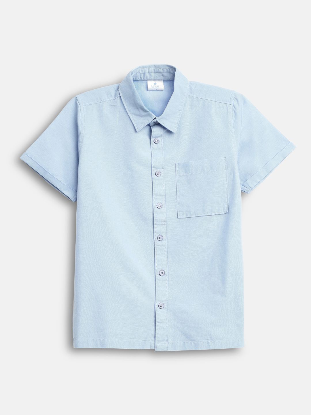 

LilPicks Boys Opaque Casual Shirt, Blue