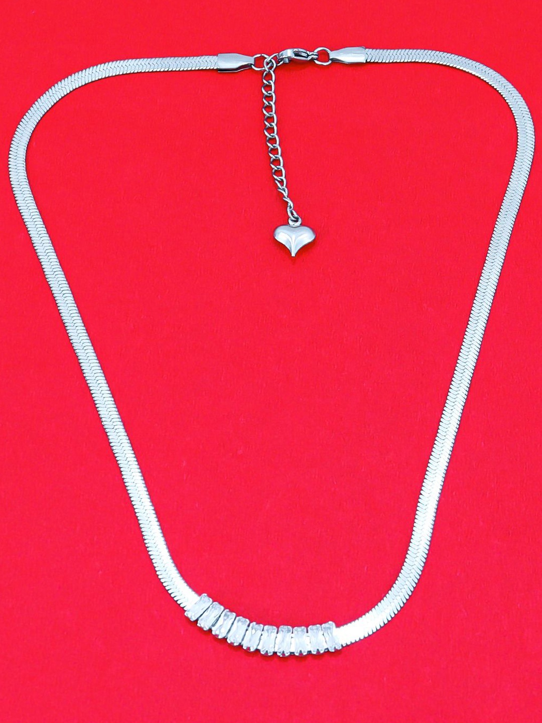 

KRENOZ Stainless Steel Snake Smooth Chain, Silver