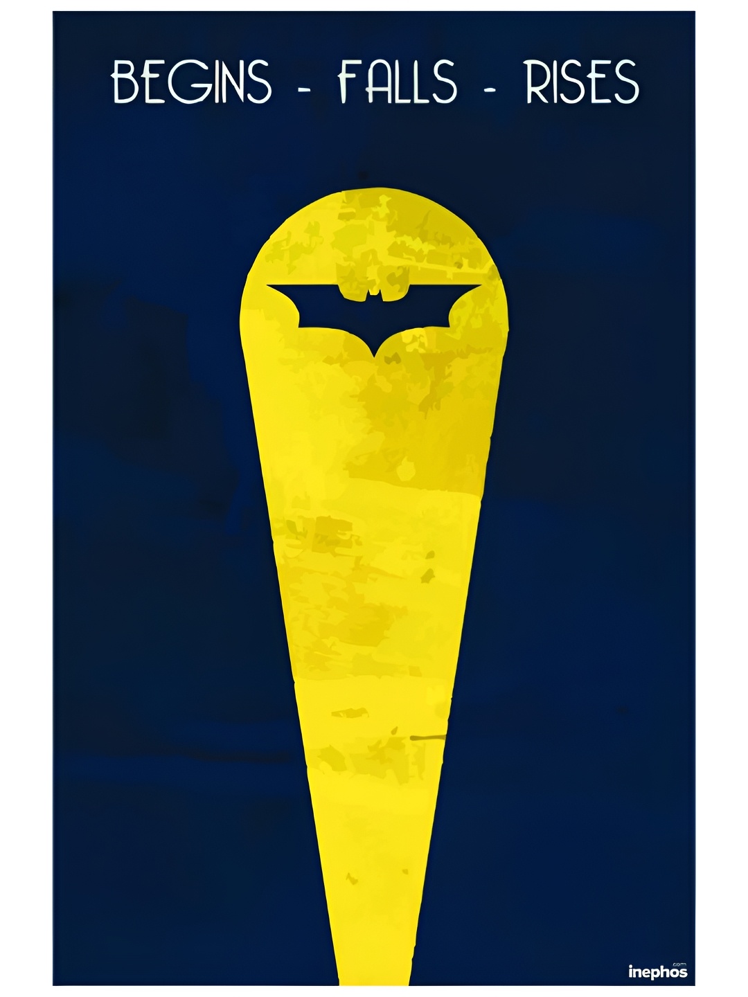 

Inephos Navy Blue & Yellow Batman Printed Wall Poster