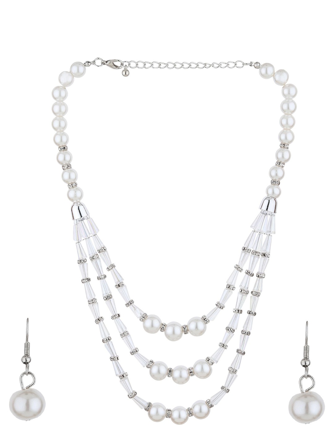 

RHOSYN Silver-Plated Beaded Jewellery Set