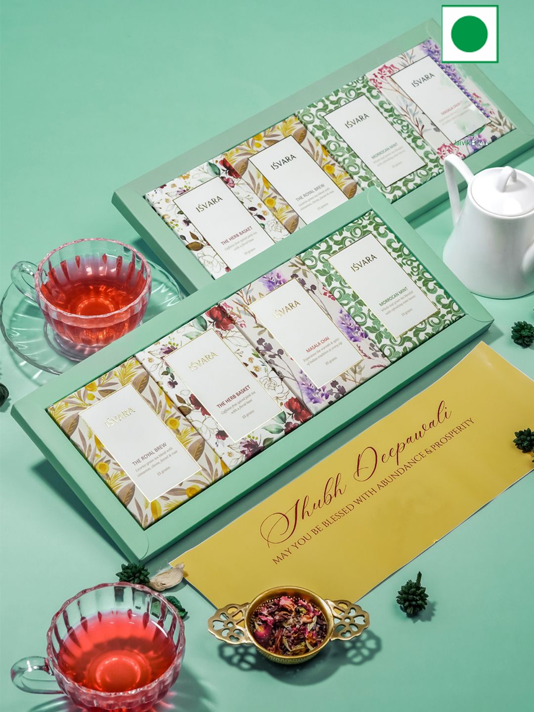 

ISVARA Set Of 4 Tea Medley Gift Set, Na