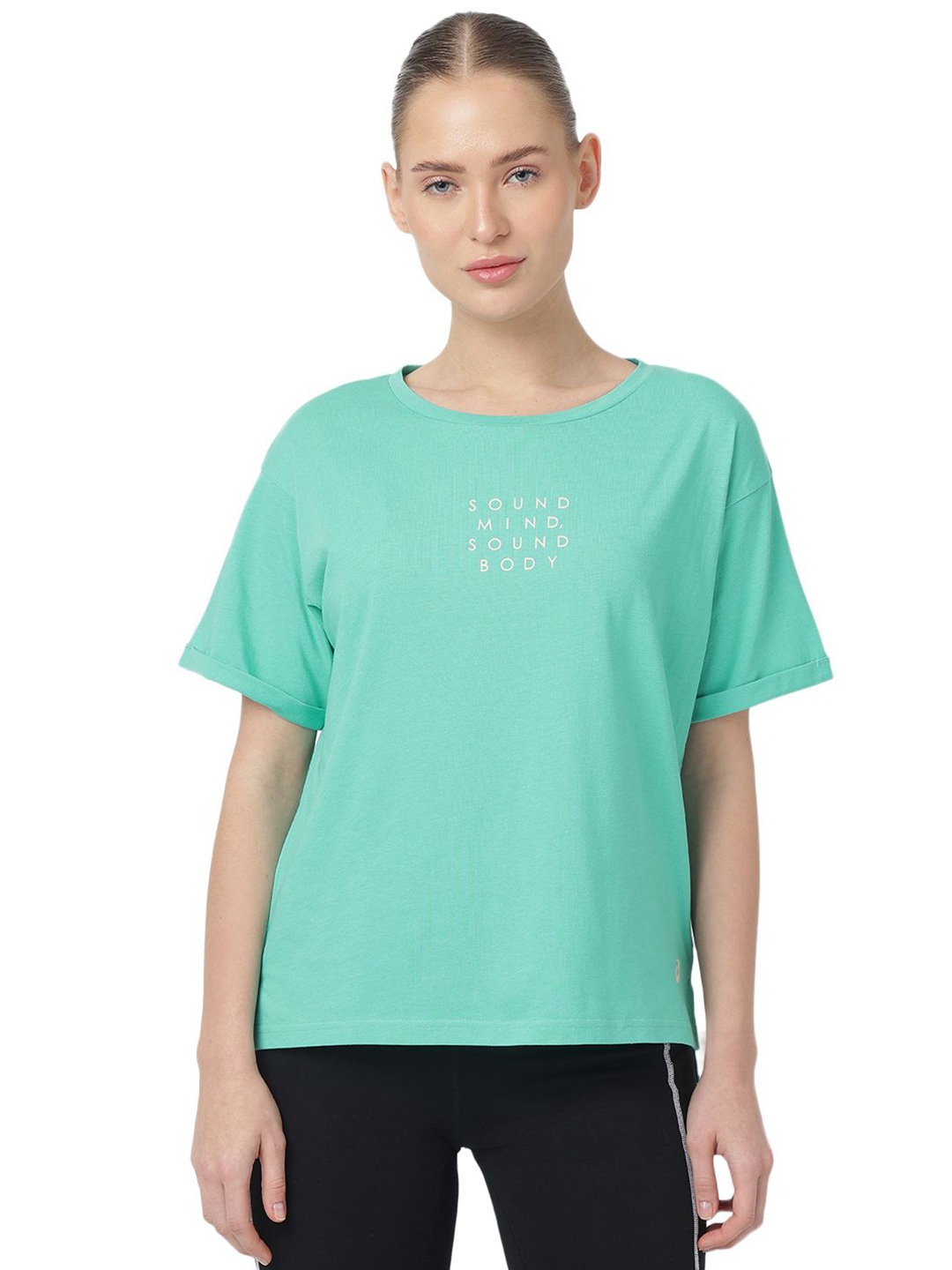 

ASICS W TRG Core Relaxed Fit Cotton Short Sleeve T-Shirt, Green