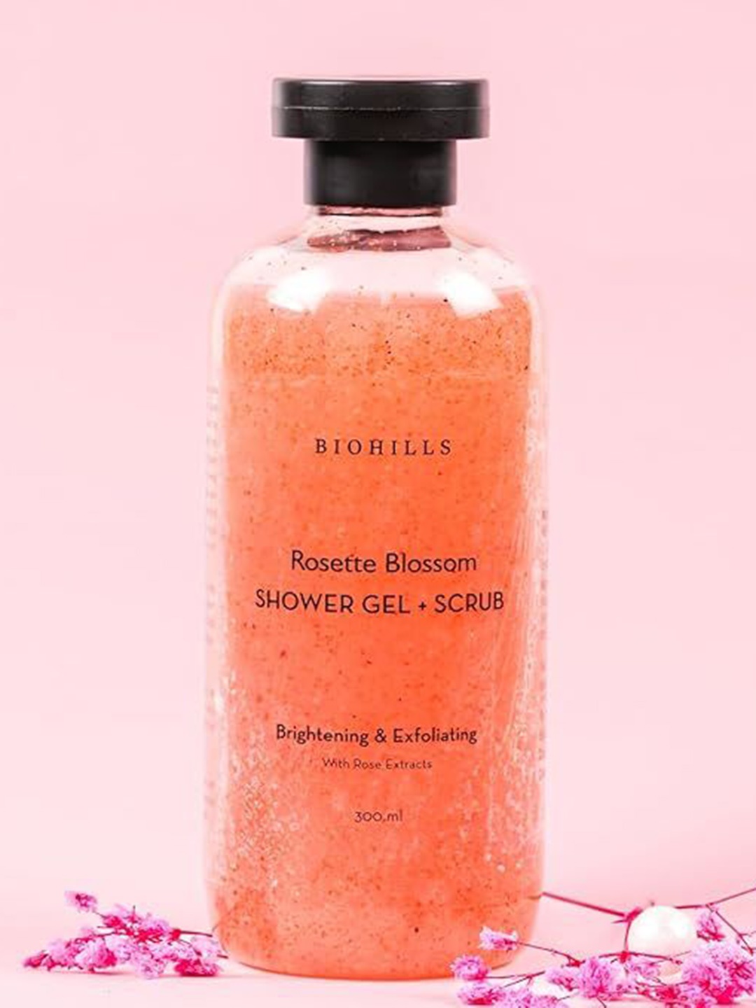 

BIOHILLS Rosette Blossom Shower Gel & Scrub with Rose Extract - 300 ml, Pink